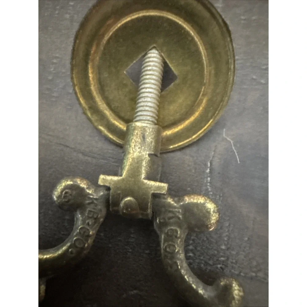 Vintage KBC Brass Plated Drawer Cabinet Pulls 2